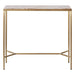 Chloe 90cm Pink Marble Console Table - Gold