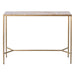 Chloe 110cm Pink Marble Console Table - Gold