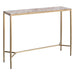 Chloe 110cm Pink Marble Console Table - Gold