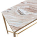 Chloe 110cm Pink Marble Console Table - Gold