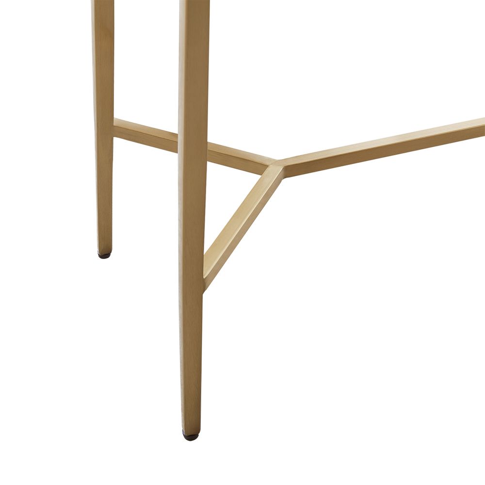 Chloe 110cm Pink Marble Console Table - Gold
