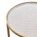 Chloe Rippled Glass Side Table - Gold