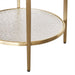 Chloe Rippled Glass Side Table - Gold