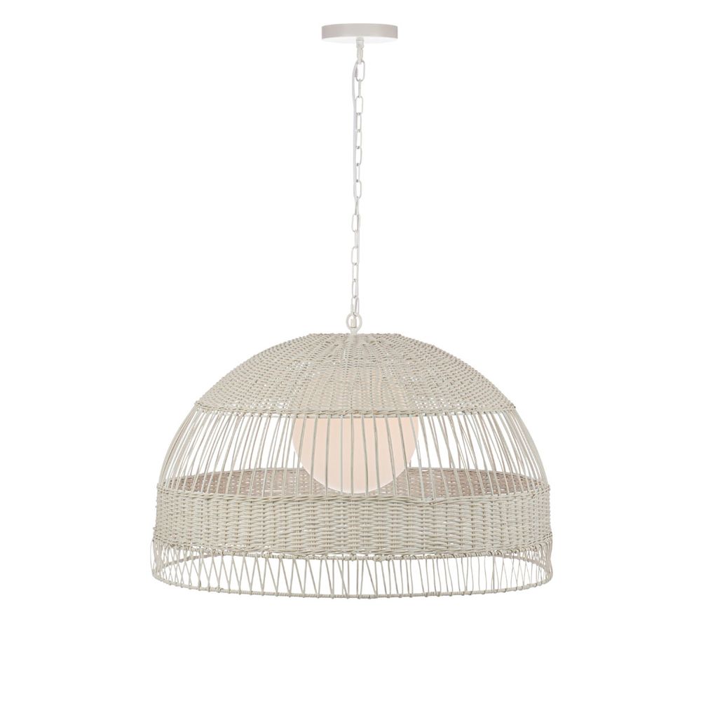 Fortaleza Rattan Pendant - Large White