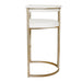 Dino Kitchen Stool with Upholstered Arms - Natural Linen