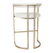 Dino Kitchen Stool with Upholstered Arms - Natural Linen