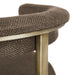 Dino Kitchen Stool with Upholstered Arms - Chocolate Linen