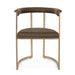 Dino Dining Chair with Upholstered Arms - Chocolate Linen