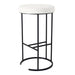 Blackley Black Iron Bar Stool - Natural Linen