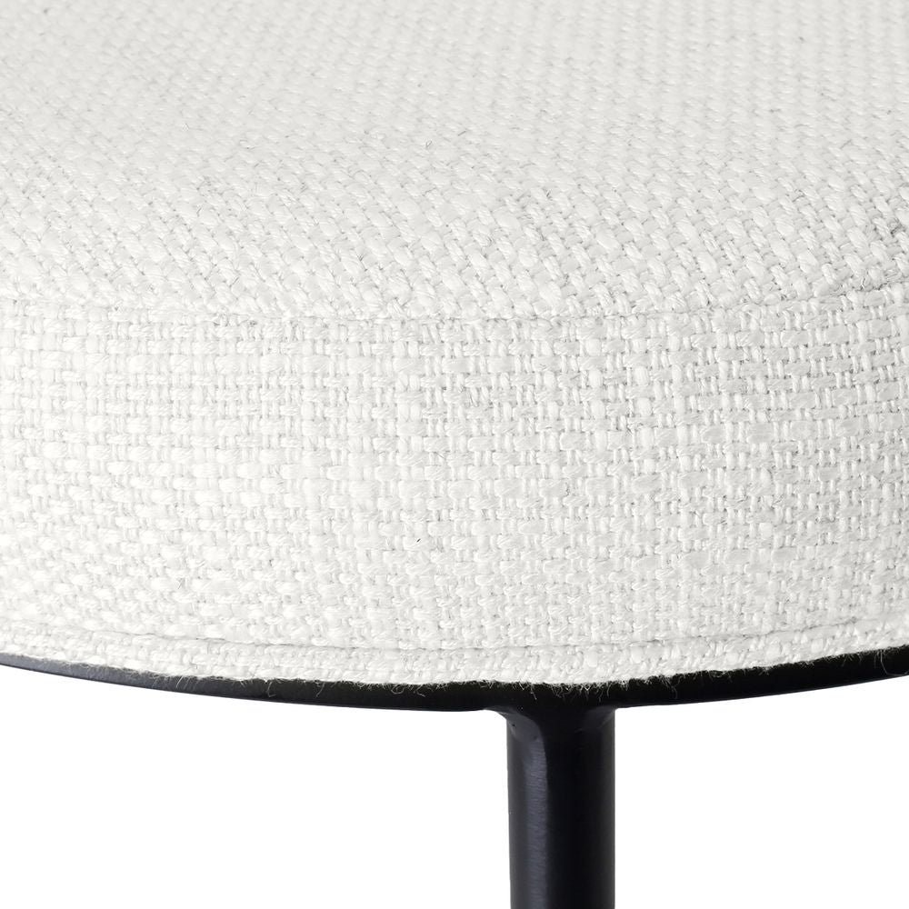 Blackley Black Iron Bar Stool - Natural Linen