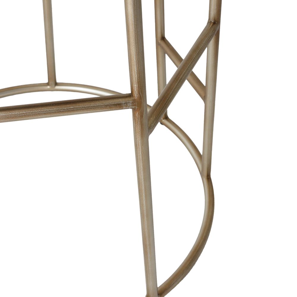 Aiden Gold Steel Bar Stool - Natural Linen