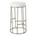 Aiden Gold Steel Bar Stool - Natural Linen