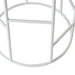 Aiden White Steel Bar Stool - Natural Linen