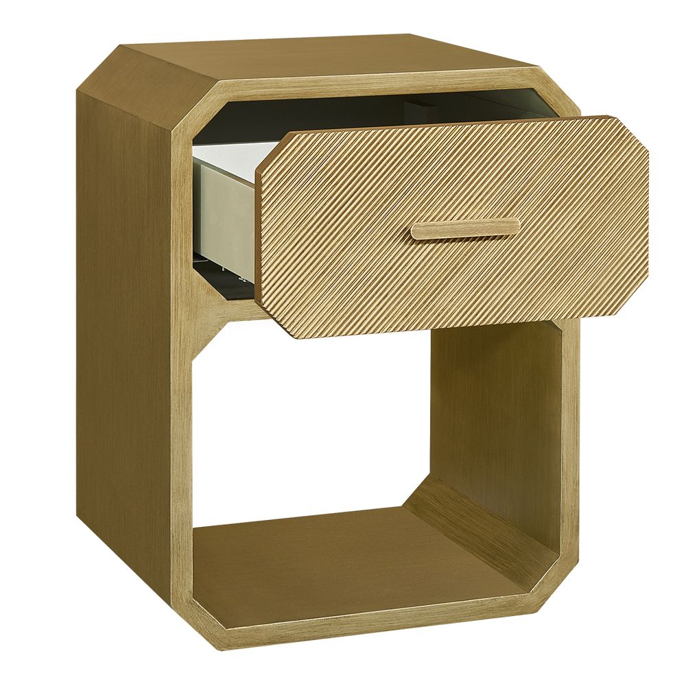 Anderson Bedside Table - Antique Gold