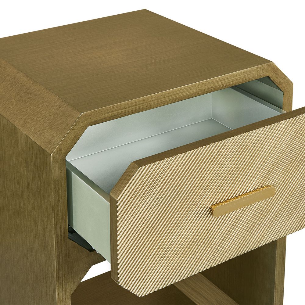 Anderson Bedside Table - Antique Gold