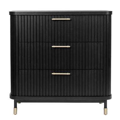 Sophia 3 Drawer Chest - Black