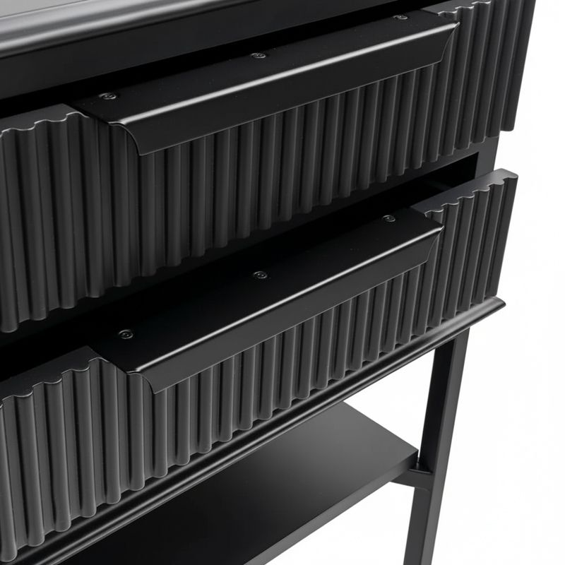Aimee Bedside Table - All Black