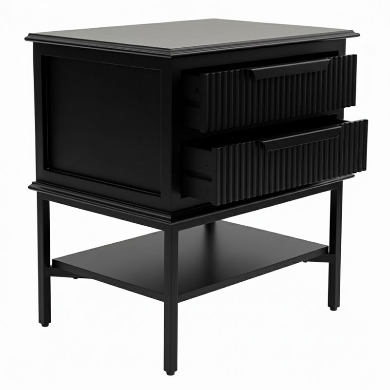 Aimee Bedside Table - All Black