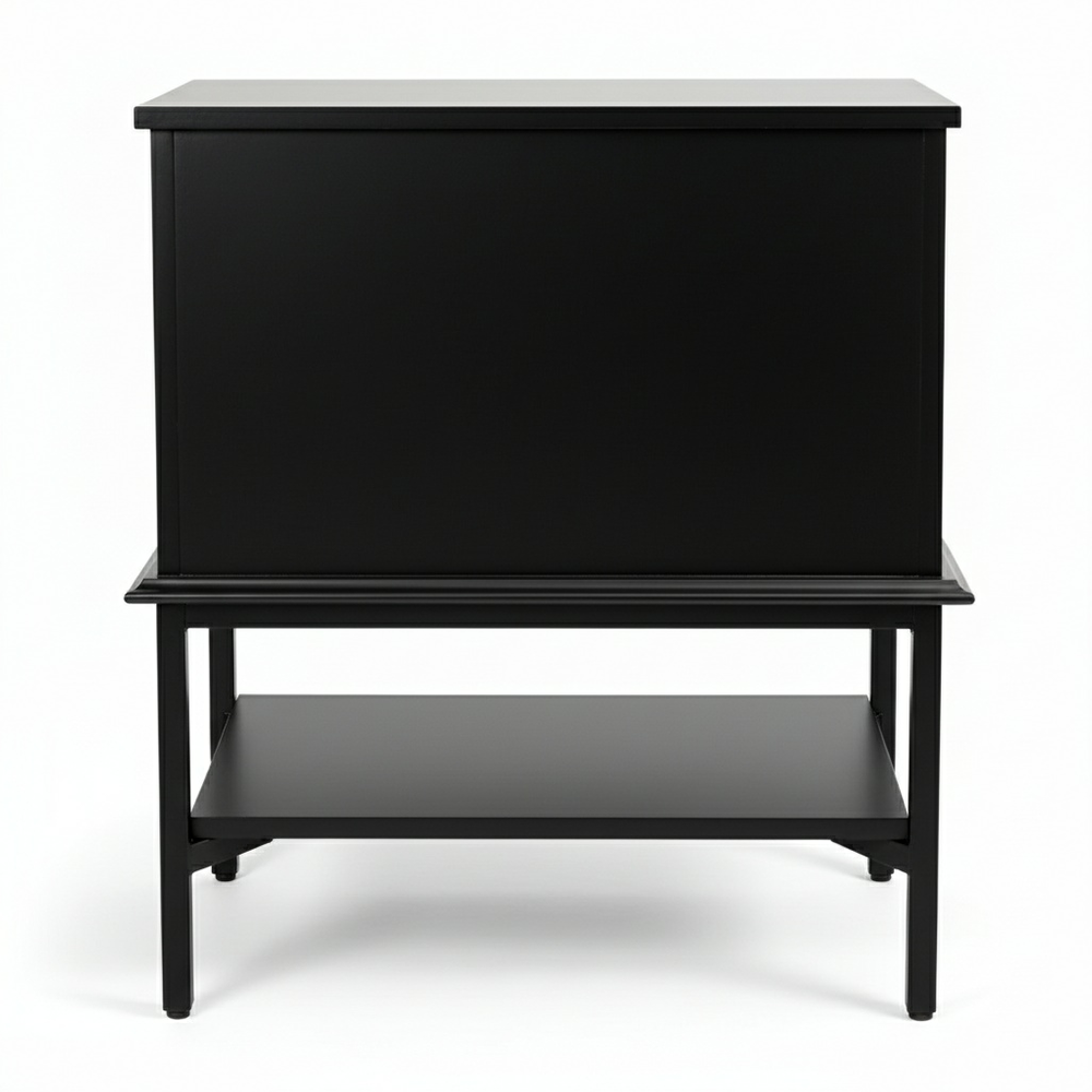 Aimee Bedside Table - All Black