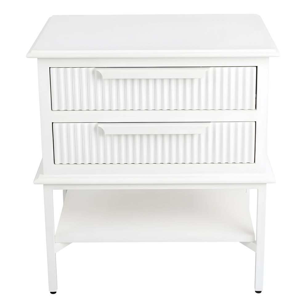 Aimee Bedside Table - All White