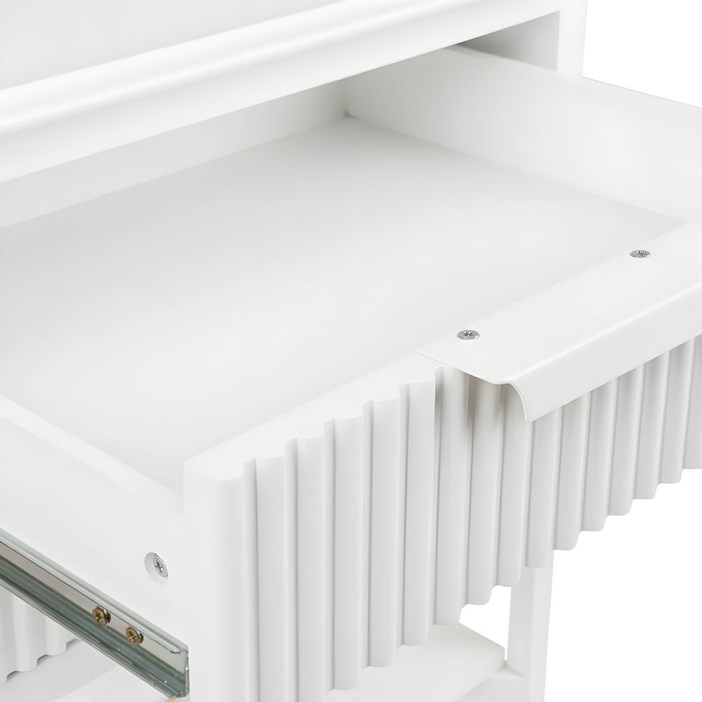 Aimee Bedside Table - All White