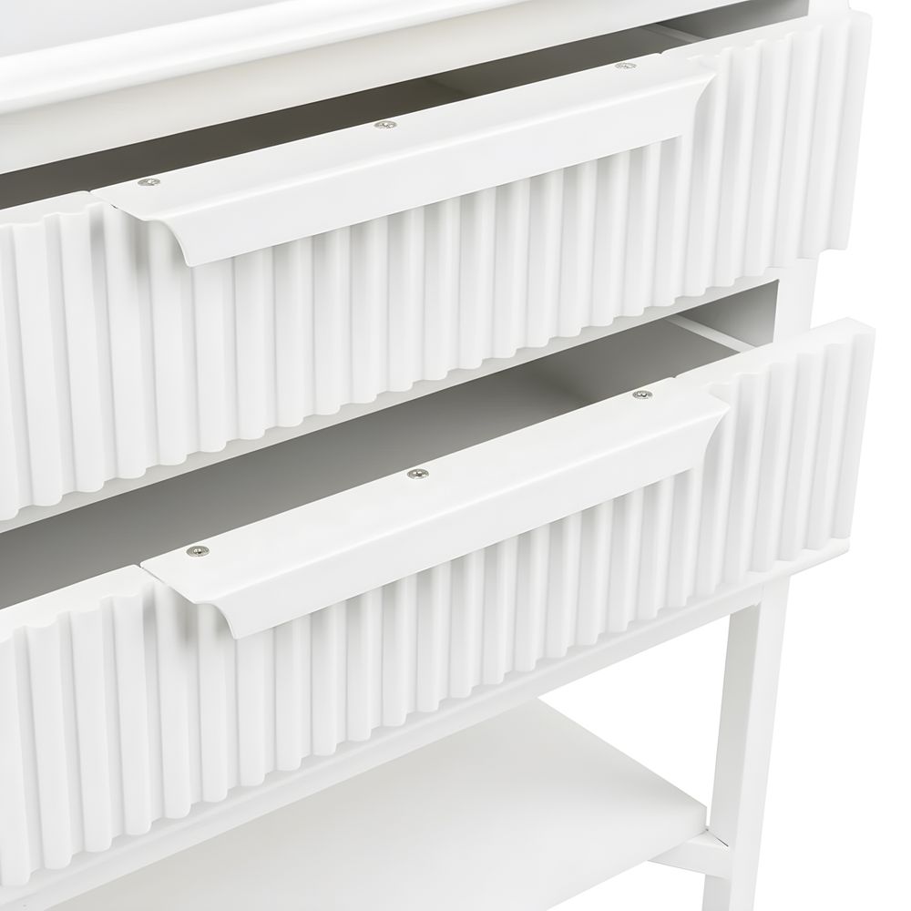 Aimee Bedside Table - All White