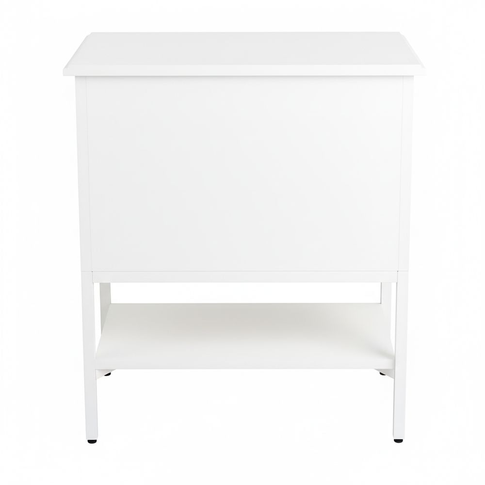 Aimee Bedside Table - All White