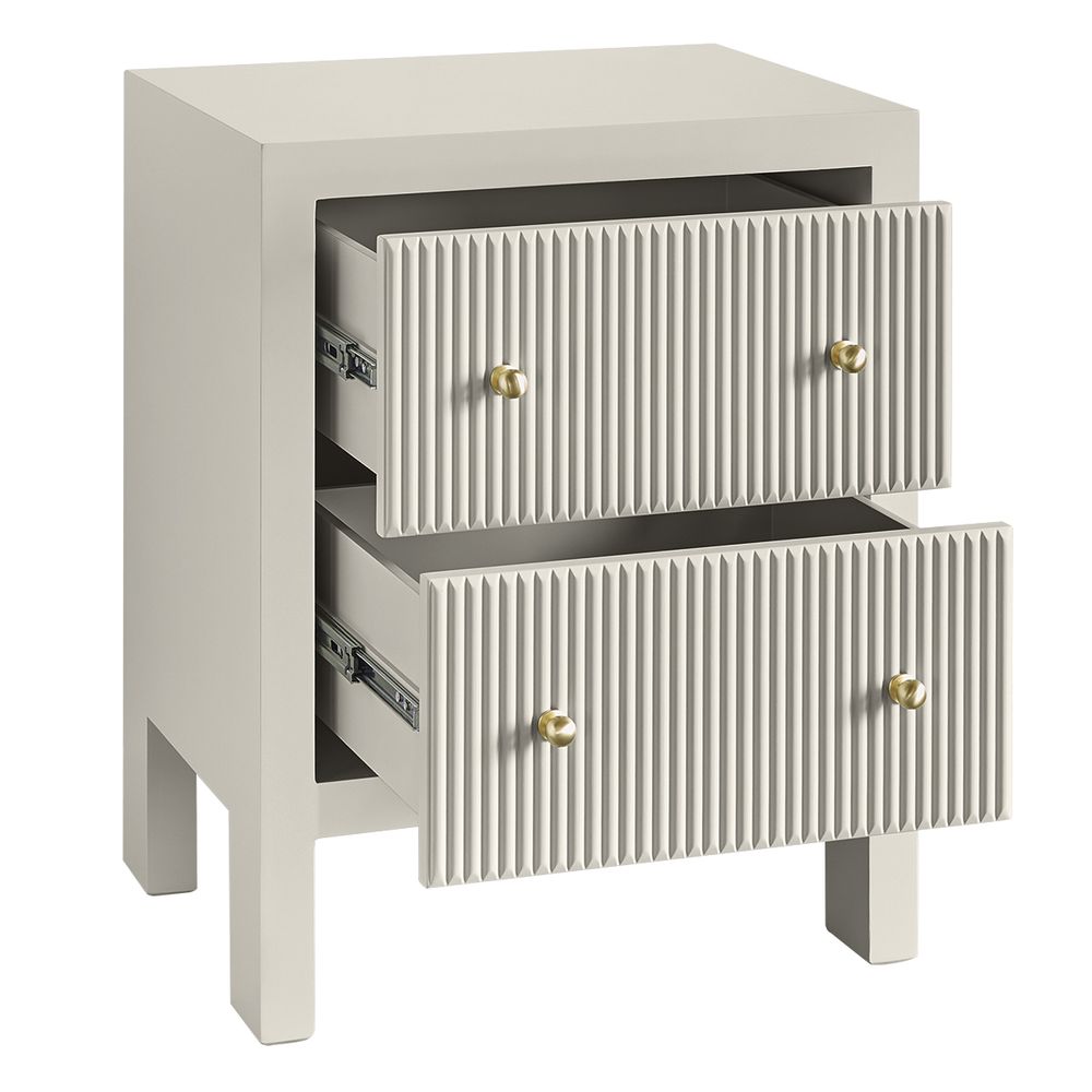 Ariana 50x65cm Bedside Table - Grey
