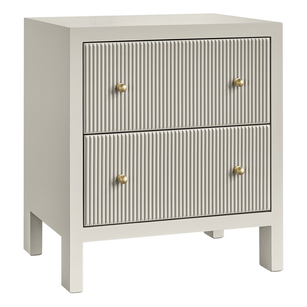 Ariana 67x76cm Bedside Table - Grey