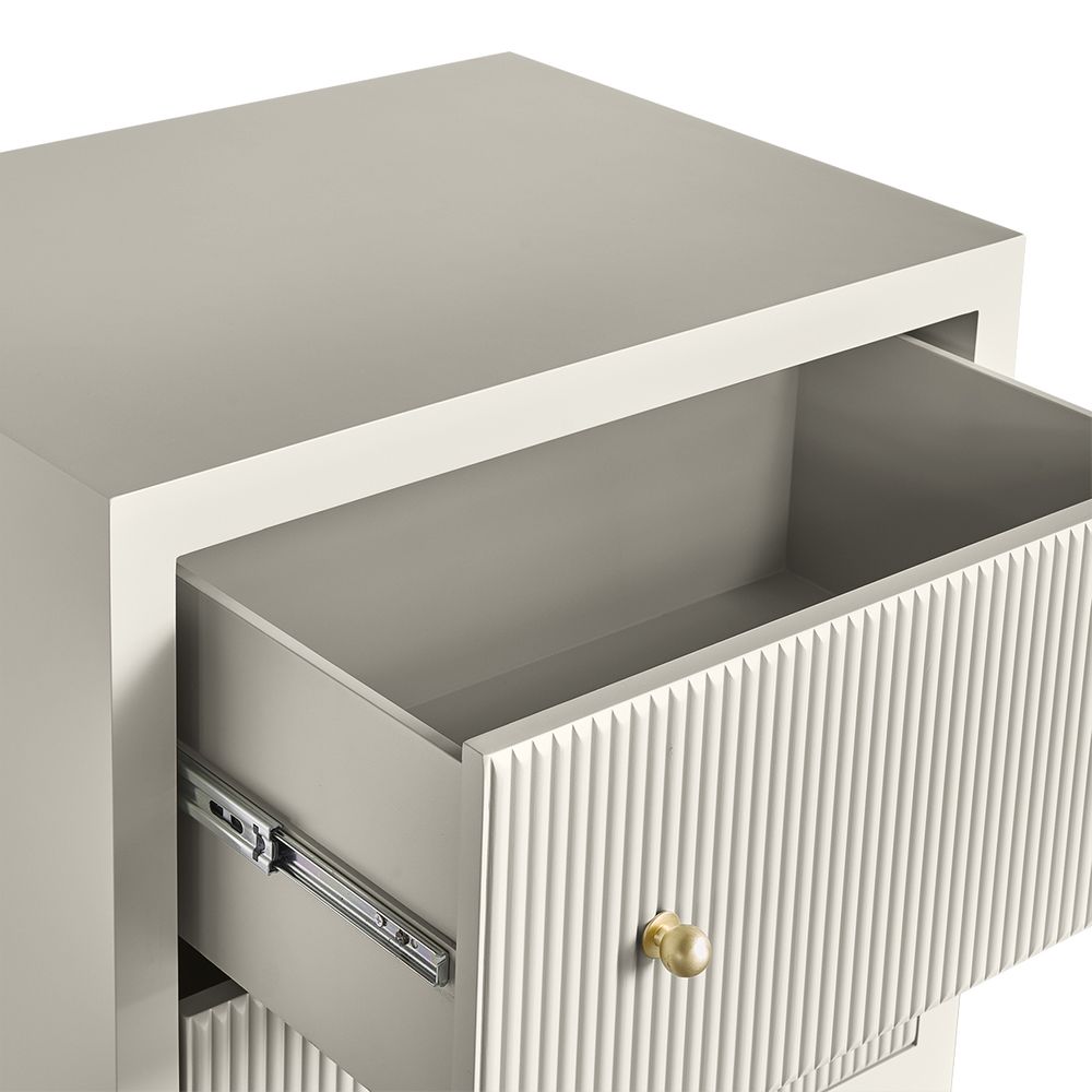 Ariana 67x76cm Bedside Table - Grey