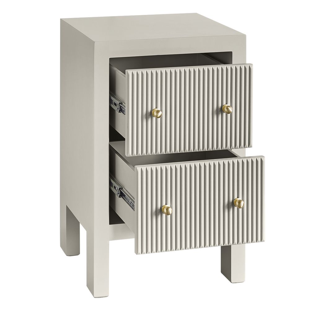 Ariana 40x65cm Bedside Table - Grey