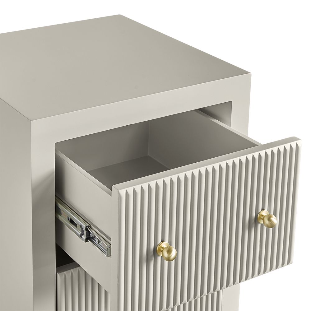 Ariana 40x65cm Bedside Table - Grey