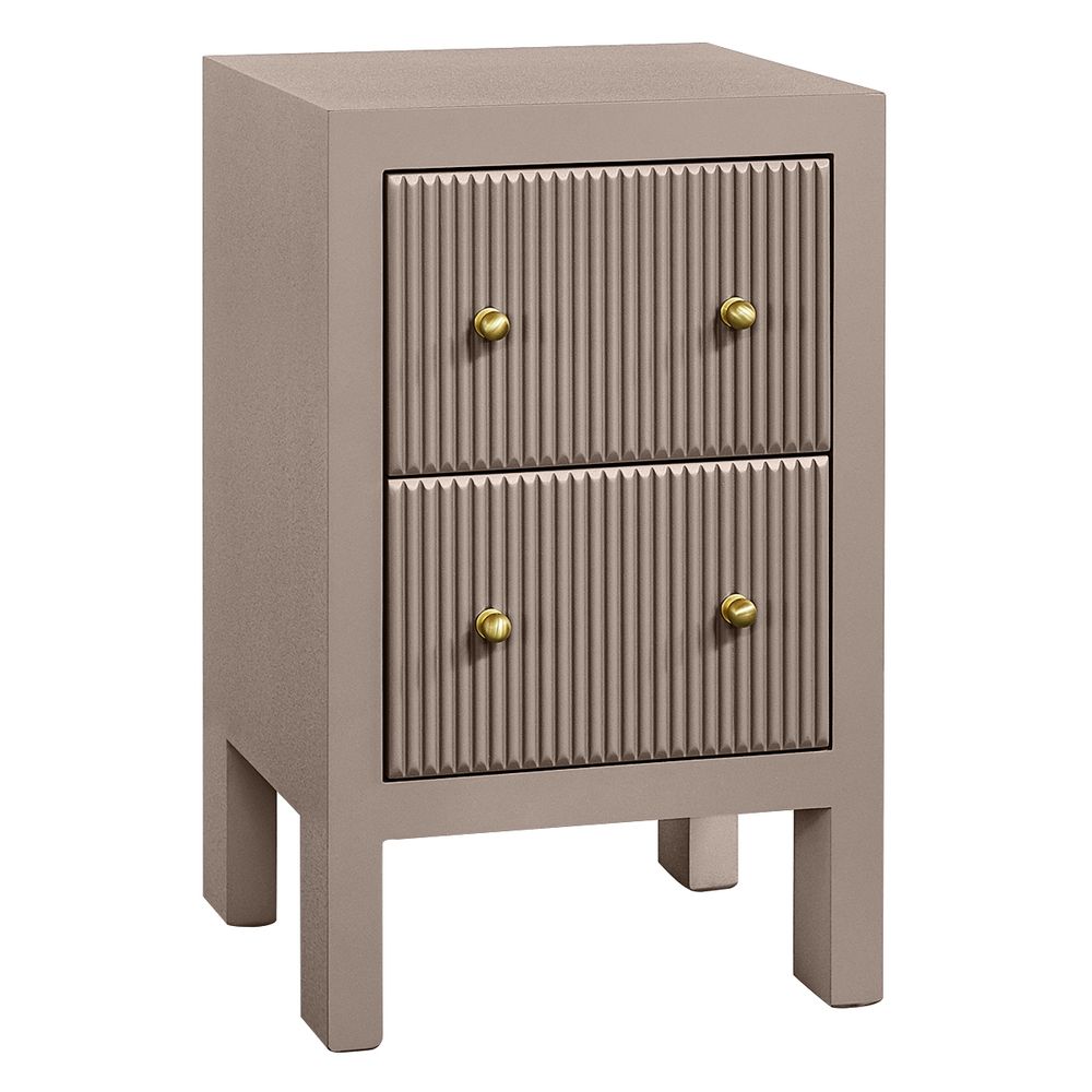 Ariana 40x65cm Bedside Table - Taupe