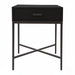 Nessa 1 Drawer Bedside Table - All Black