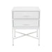 Nessa 2 Drawer Bedside Table - All White