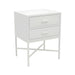 Nessa 2 Drawer Bedside Table - All White