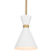 Oslo Pendant - White w Brass