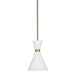 Oslo Pendant - White w Brass