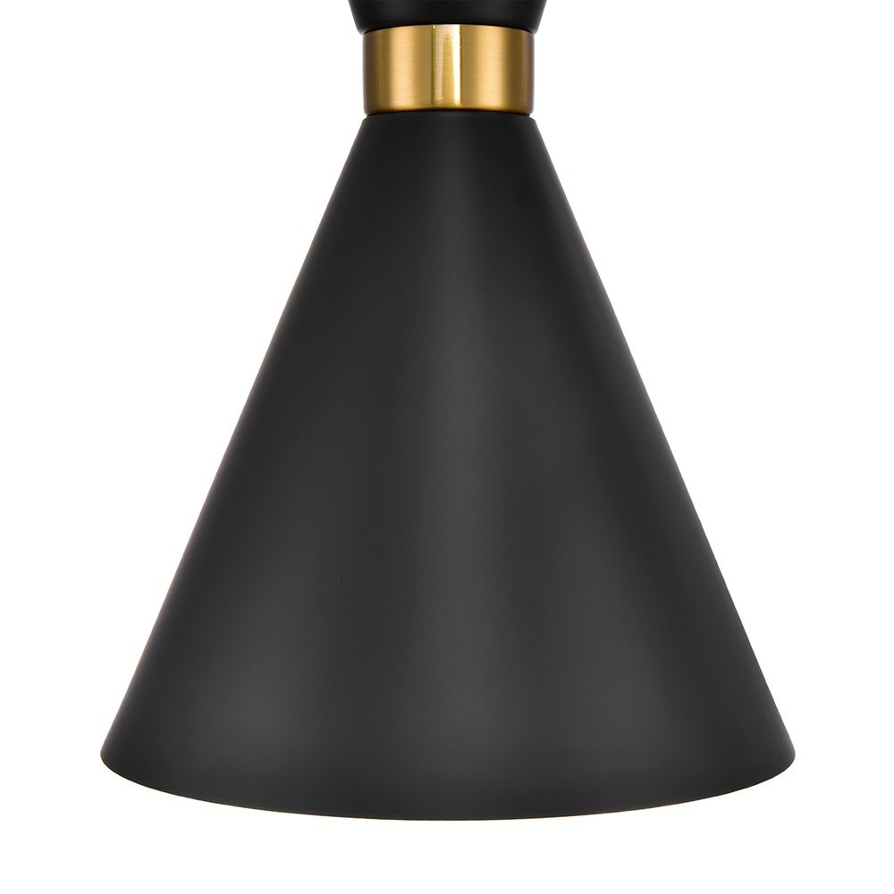 Oslo Pendant - Black w Brass