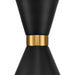 Oslo Pendant - Black w Brass