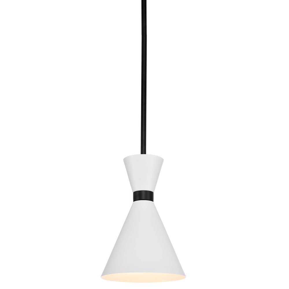 Oslo Pendant - White w Black
