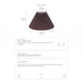 Anya Pleated Empire Shade - Medium Espresso