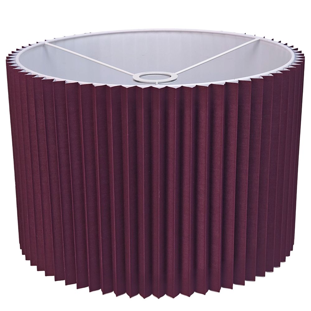 Nina Pleated Drum Shade - Medium Plum