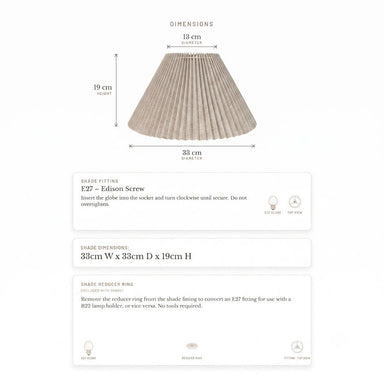 Anya Pleated Empire Shade - Small Natural