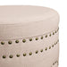 Bradshaw Round Storage Stool - Fawn Linen