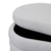 Demi Storage Bench Ottoman - Ecru Linen