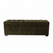 Soho Storage Bench Ottoman - Olive Velvet