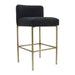 Leon Kitchen Stool - Black Vegan Leather