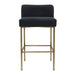 Leon Kitchen Stool - Black Vegan Leather