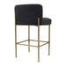 Leon Kitchen Stool - Black Vegan Leather